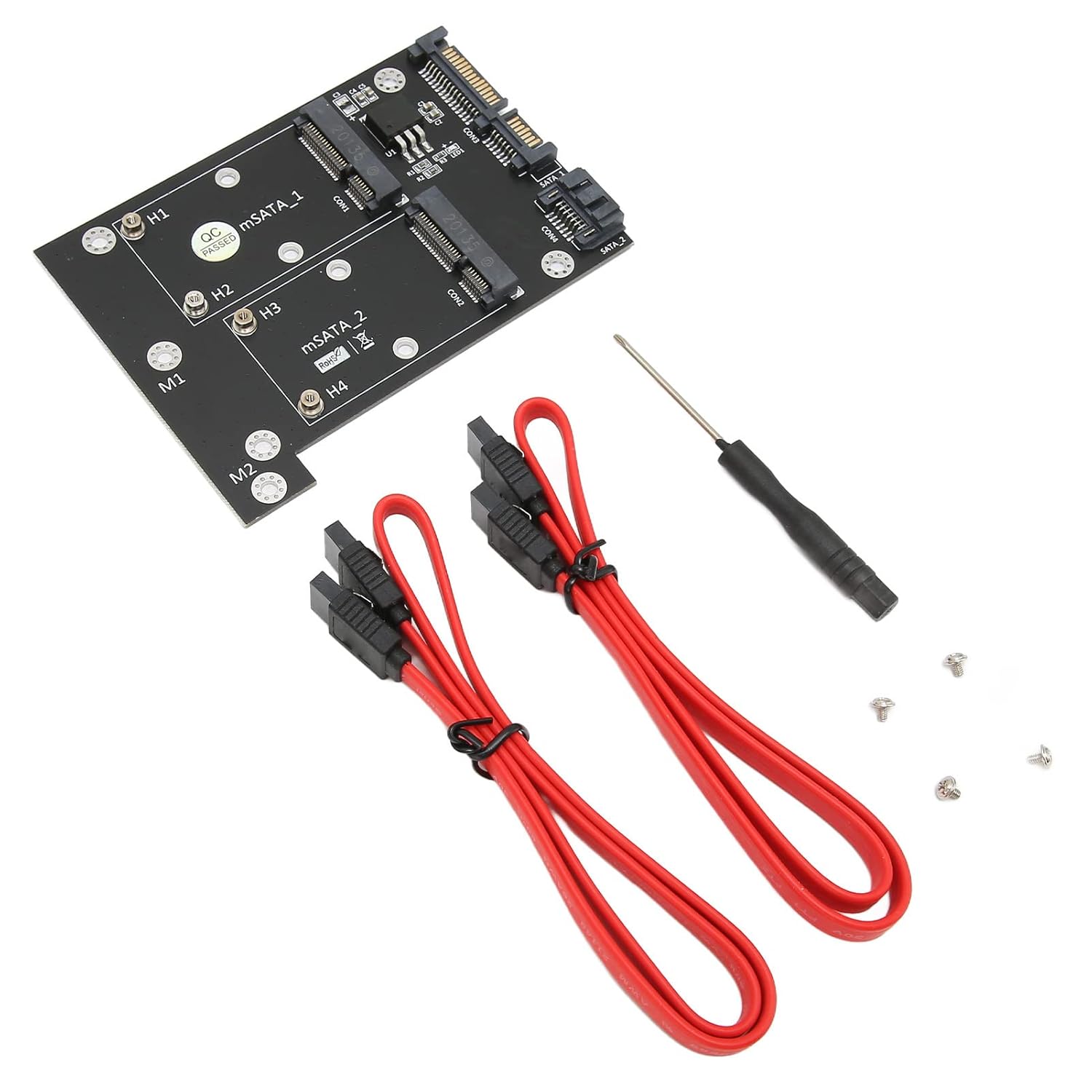 Dual MSATA SSD to Dual SATA3 Adapter Card Fast Reading Speed Converter for Computer Accessories