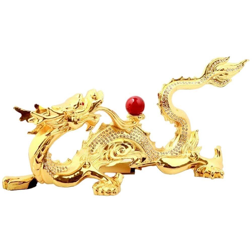 Ornement dragon de richesse en strass aux finitions de haute précision