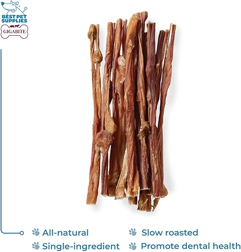 Miniatura 6 de Best Pet Supplies GigaBite - Paquete de 25 palitos de carne de res naturales de 6 pulgadas