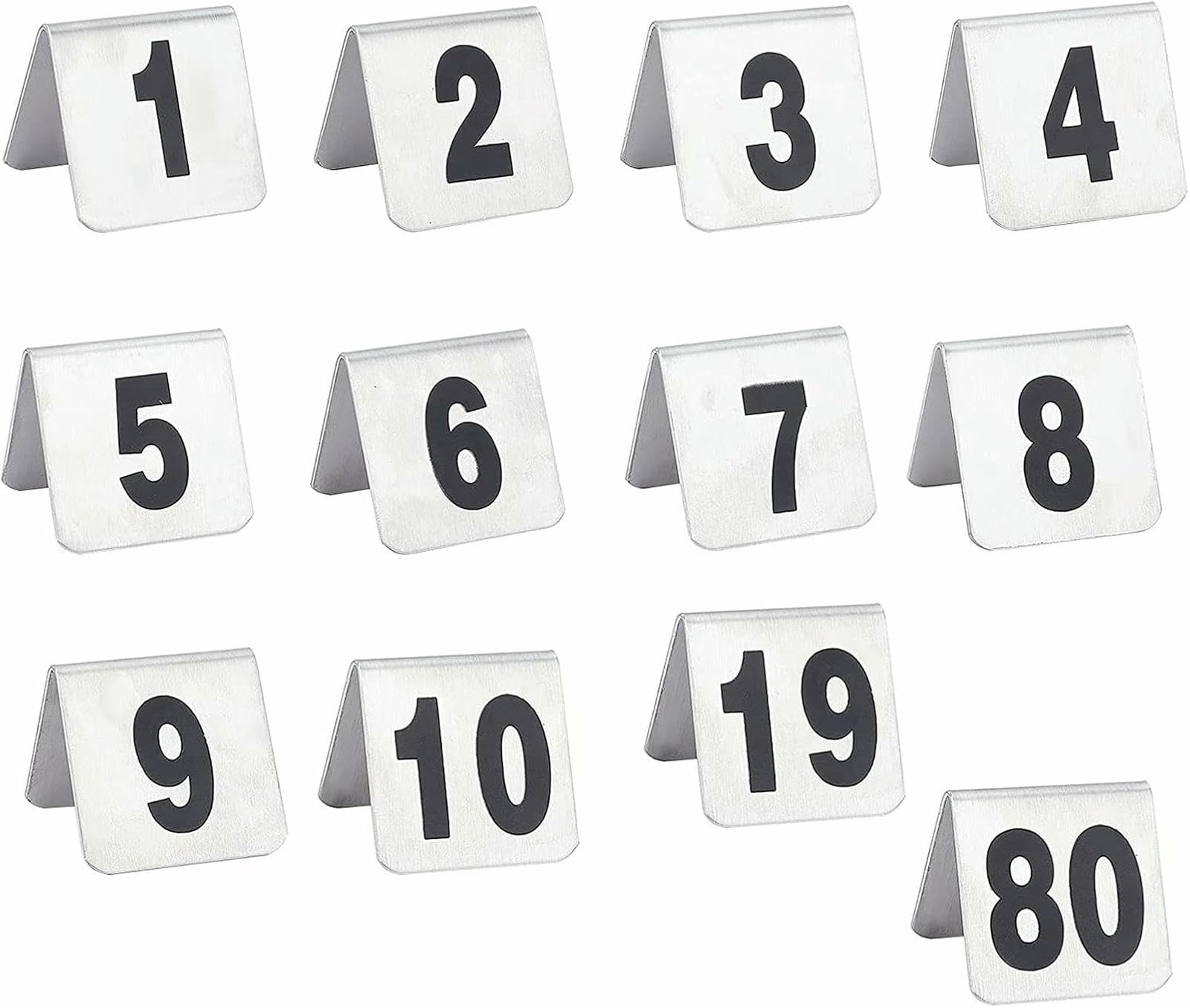 Numéro de table style tente pour tables de cafés et grands banquets