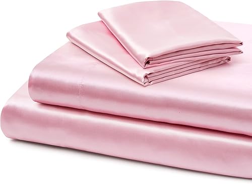 Miniatura 3 de Vonty Juego de sábanas de satén con bolsillo extra profundo, sábanas de satén refrescantes y sedosas con bolsillo profundo de 18 a 24 pulgadas,