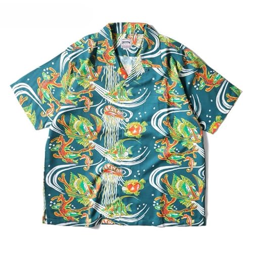 ALOHA SHIRT (BUG EYED FISH) Emerald Green M