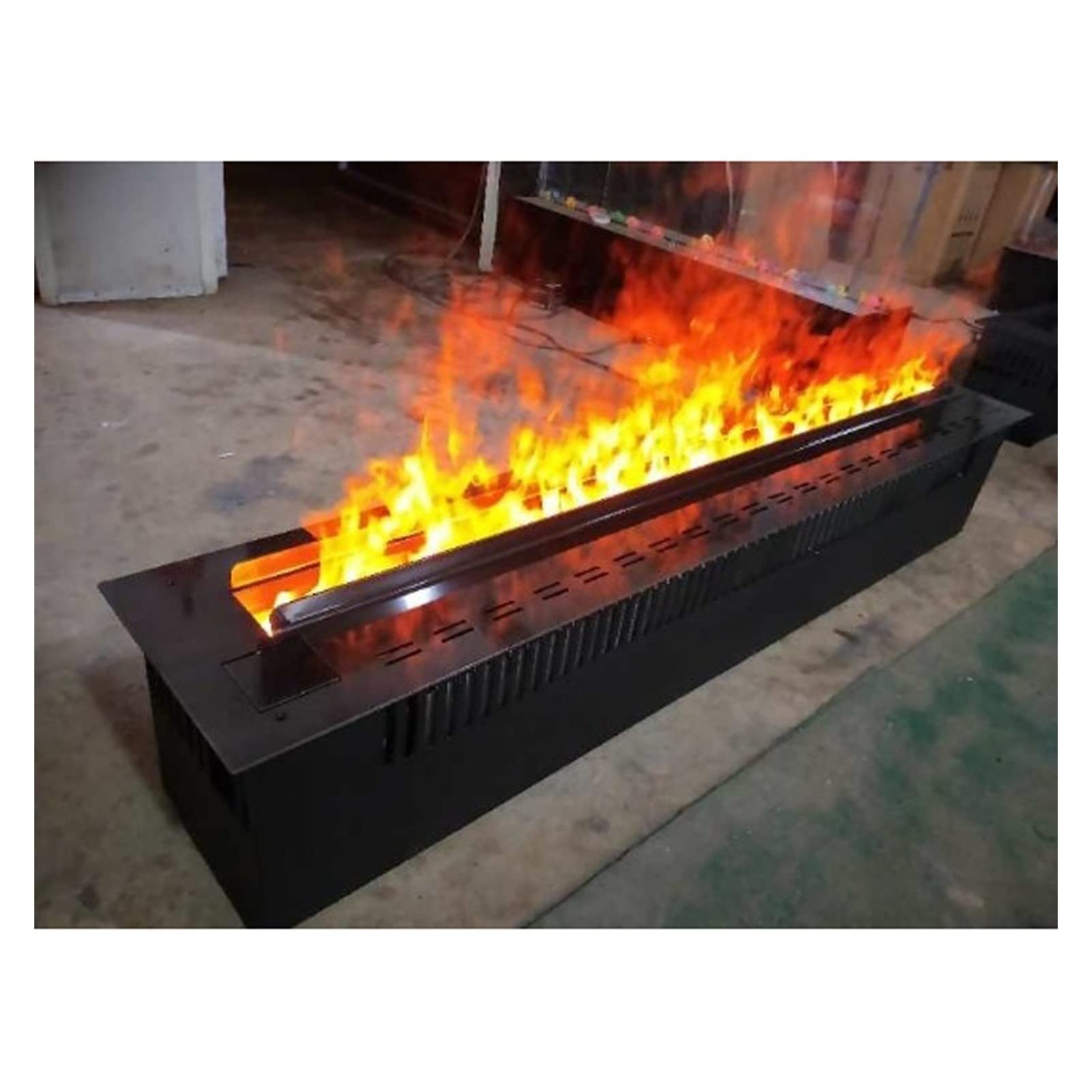 Camino Elettrico Simulazione 3D Fiamma del camino elettrico Rimantato a 3 colori Fiamma con decorazione di camino elettrico a LED Inserto Per Camino
