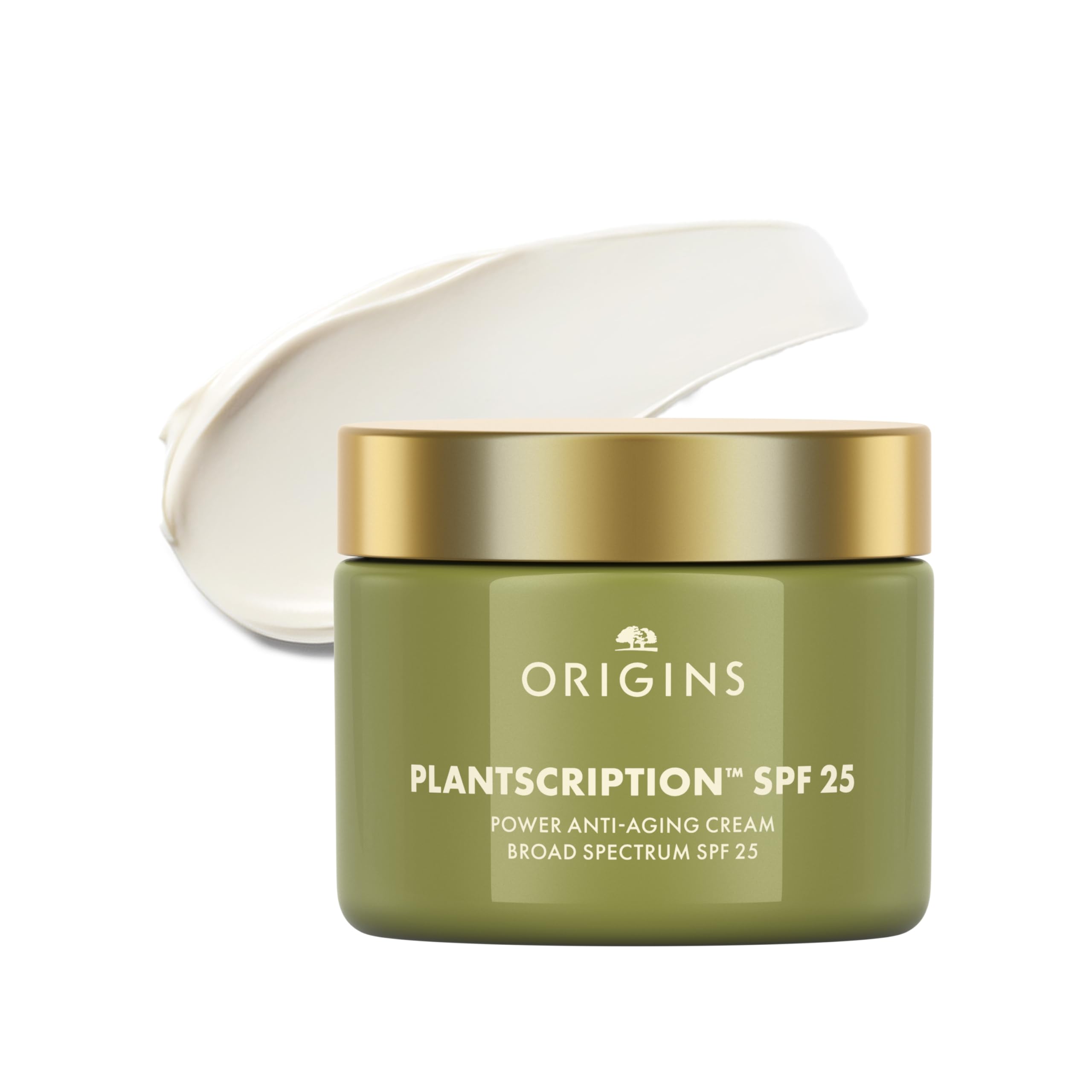 Origins Plantscription SPF 25 Crème Anti-Âge Intense, Réduit visiblement les ridules, Contient des peptides et de l’acide hyaluronique, 50 ml
