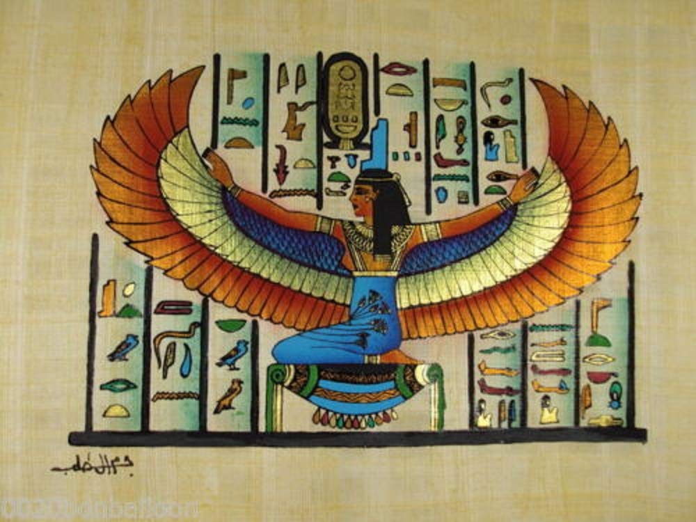Birsppy Papyrus 100 Authentic Egyptian Original Hand Painted