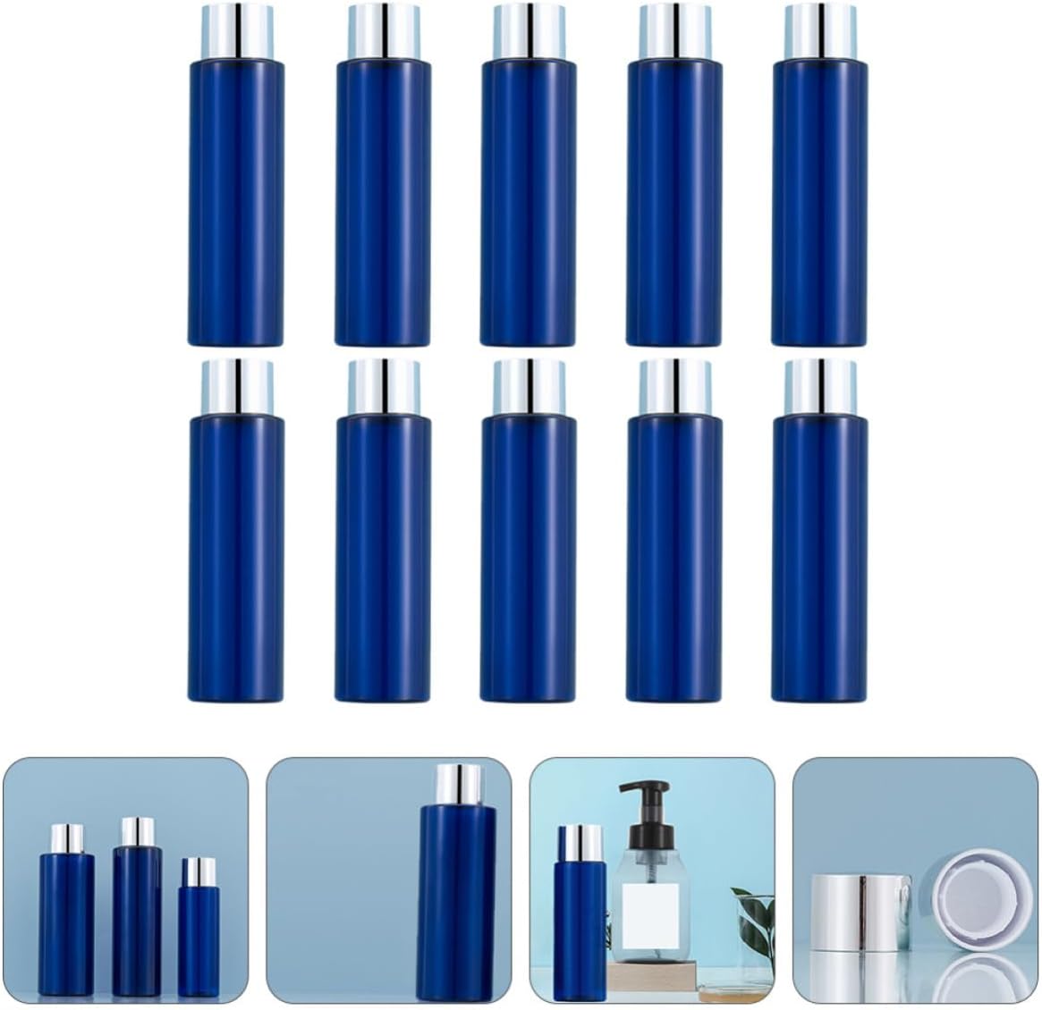 10pcs Refillable Pet Lotion Bottles 200ml Sample Containers for Gels and Toners, Leakproof and No Waste Design, for Handbag and Travel Use