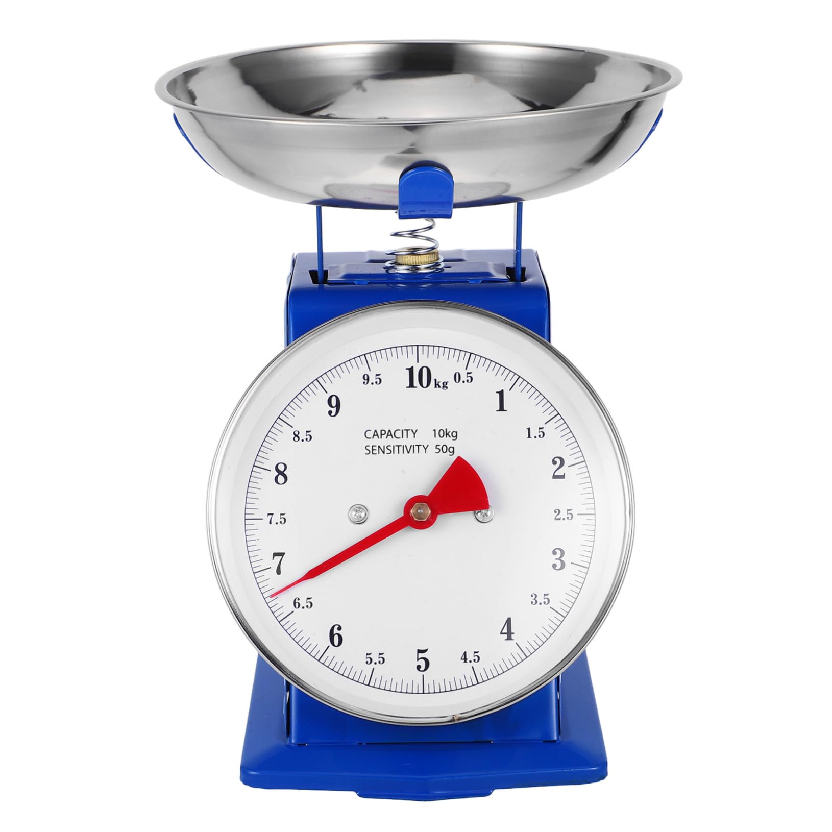 Báscula de Cocina Mecánica Acero Inoxidable con Bandeja Extraíble Medidor Preciso para Ingredientes Líquidos y Frutas Diseño Vintage Clásico sin Baterías para Hornear y Preparar