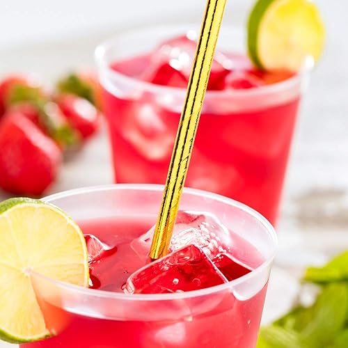 Miniatura 3 de Pajita de papel dorado metálico, biodegradable, 0.236in, 7 34 pulgadas, caja de 25 unidades, para restaurantes