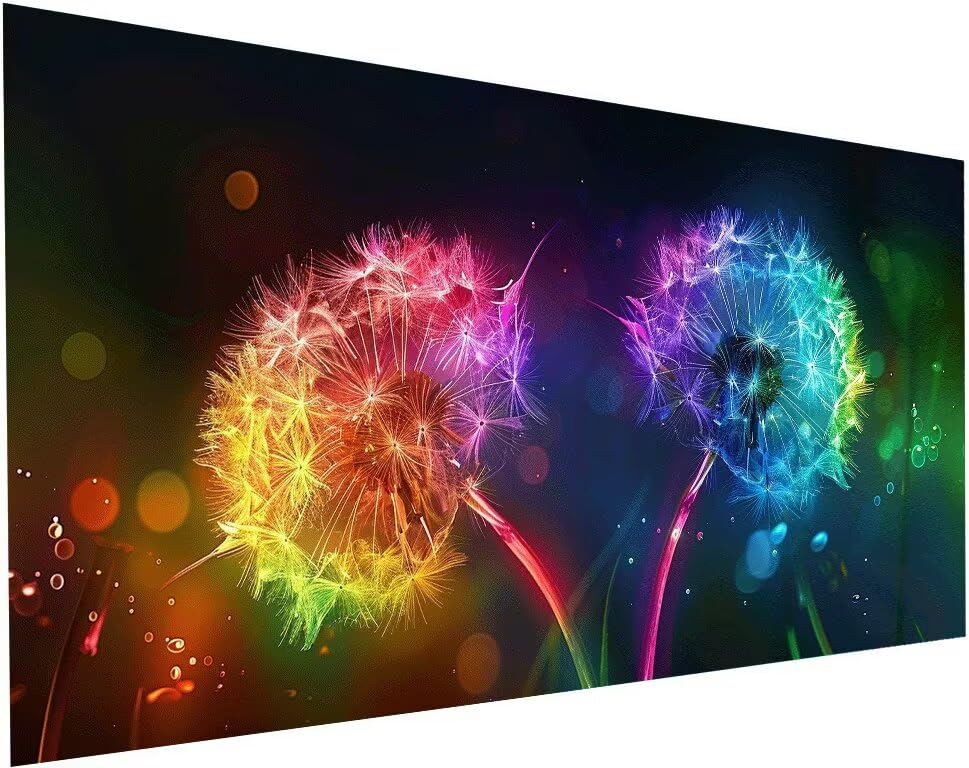 Peintures Arts Diamond Painting XXL Scintillant : Kit Broderie Diamant Complet Pissenlit 100x200