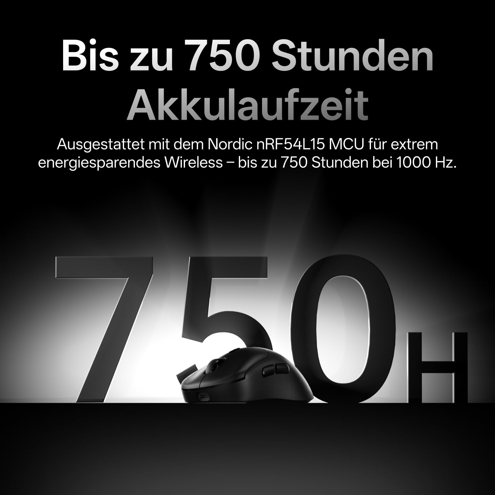 Rapoo VT3 MAX Gen-2 Kabellose Gaming-Maus, 53g Ultraleicht, Native 8000Hz | Nordic nRF54L15 MCU, 750h Akku, PAW3950 30K DPI, 10 Programmierbare Tasten, Ergonomisches Design, Kompatibel mit PC & Mac