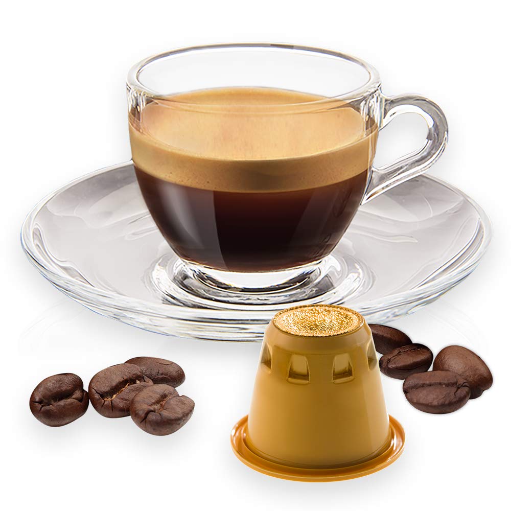 Note d'Espresso - Qualità Oro - Cápsulas de Café - Compatibles con Cafeteras NESPRESSO* - 100 caps (Paquete de 2)