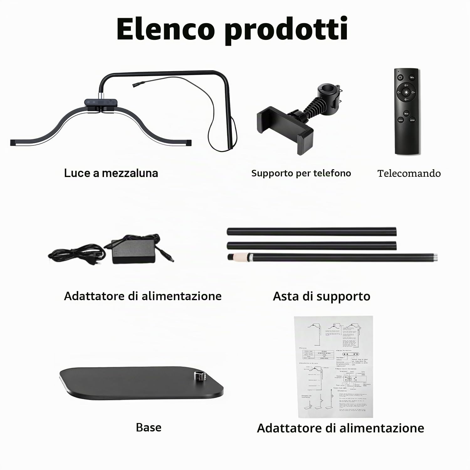 Nuvole Lampada Estetista Lampada per Extension Ciglia con Supporto per Telefono, Tatuatore, Onicotecnica – Luce Anulare LED Fredda-Luce Calda con Luminosità e Altezza Regolabili Lampad Estetista