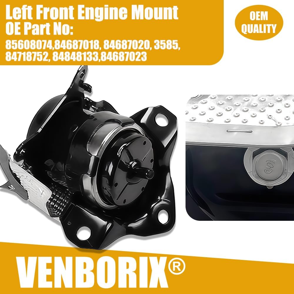 Venborix Left Front Engine Mount for Cadillac-Escalade / Chevrolet-Silverado 1500 2019-2025/ Genuine-Yukon GM 85608074, 3585, 84687018, 84687020, 84687023, 84718752, 84848133