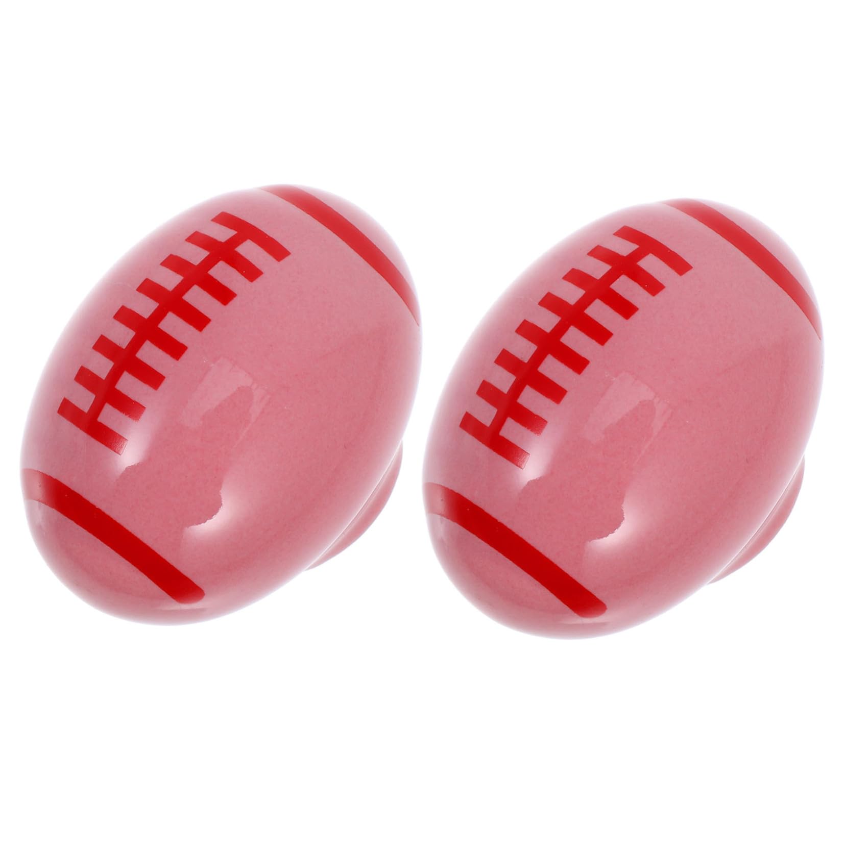 SOESFOUFU 2pcs Rugby Ball Ceramic Knobs Cartoon Design Drawer Pulls for Kids Rooms Easy Install Cabinet Door Handles