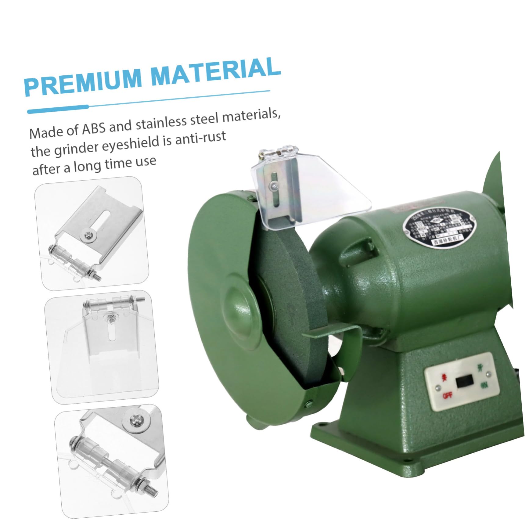 Balacoo 2pcs Guard eyeshield Clear case Bench Shield Kits Bench Buffer Electric Grinders Bench Parts Electric Goggles Bench 6 inch Mini abs Panel