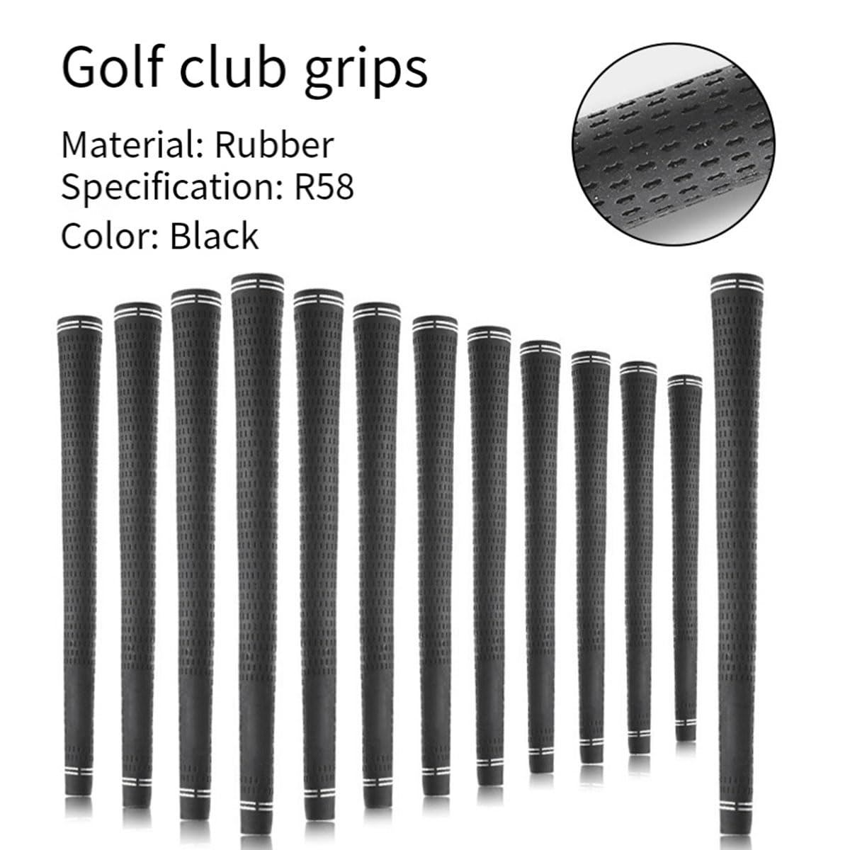 13 Pièces de Poignée de Golf Standard Antidérapantes Temps, Accessoires de Golf