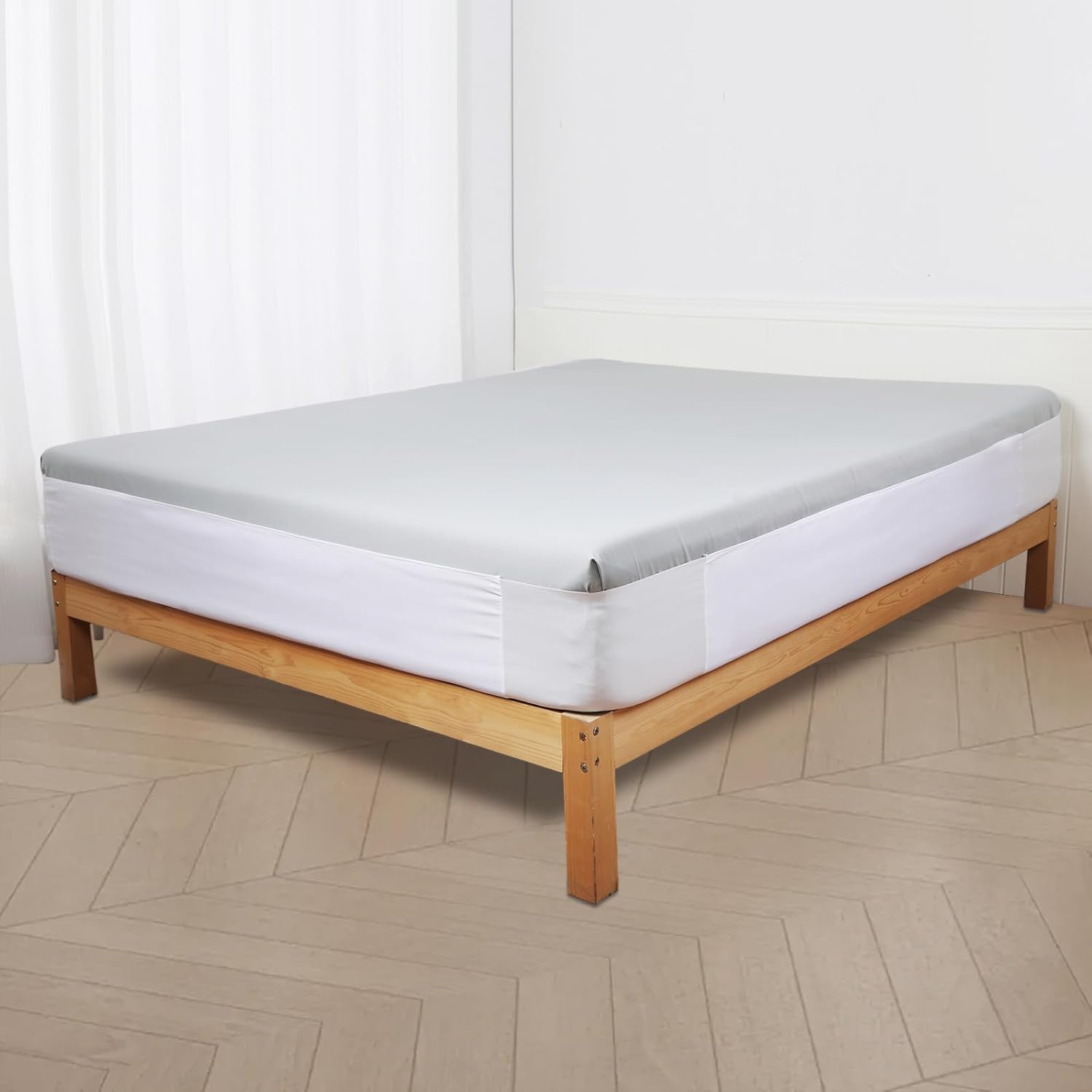 Bed Sheet Holder Bedsheet Fasteners Cover Mattress Corner Grippers with Bed Lifter Sheet Clips Straps Elastic Bed Sheet Keeper for All Mattress Sizes Fit Twin,Full,Queen & King Bed (Twin)