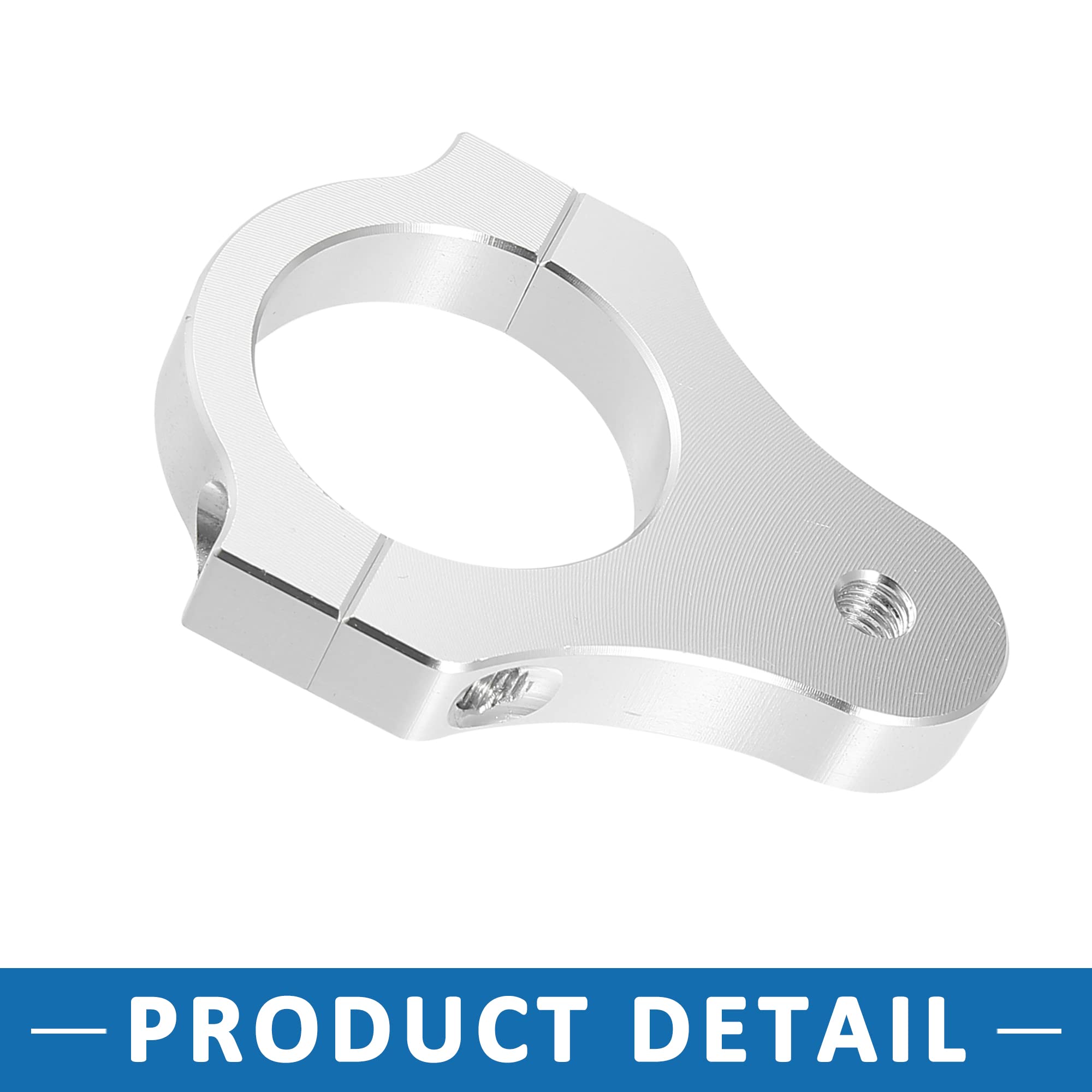 A ABSOPRO Direction Amortisseur Fourche Cadre 43mm Montage Collier Support Argenté