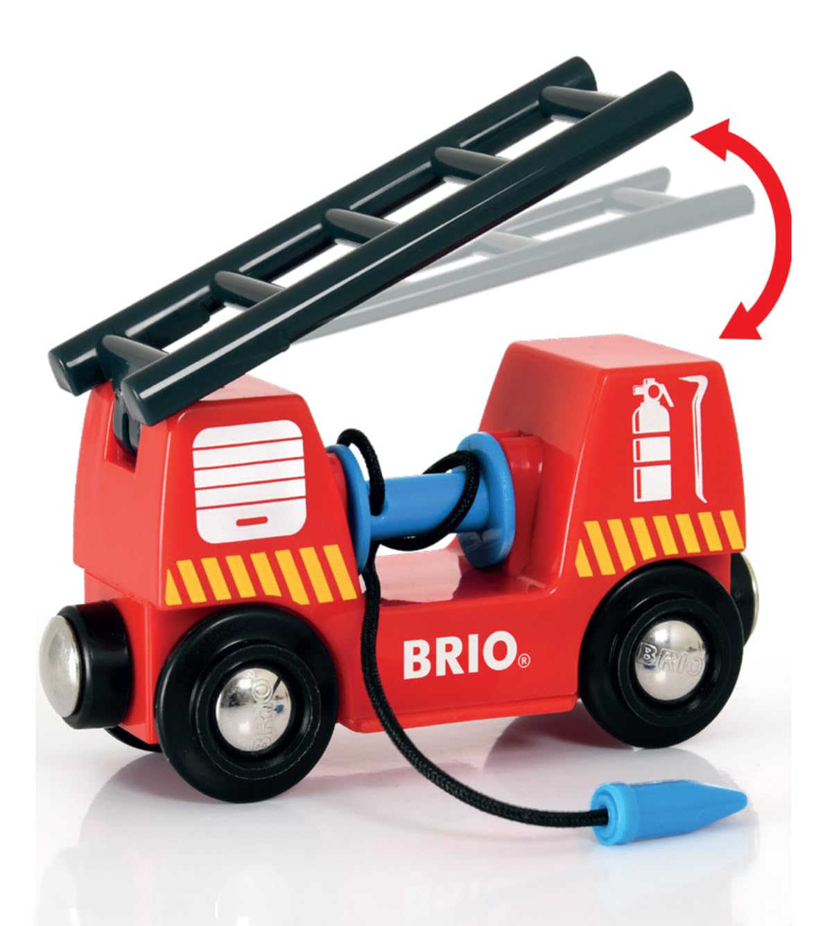 BRIO World - Set de Ferrocarril de Bomberos, Ferrocarriles, Set de Construcción de Madera, Tren Juguete, Juguetes Niños 3 Años o más, Juegos Educativos 3 Años