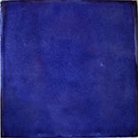 Vista 1 de 4.2x4.2 9 piezas Azulejo mexicano Talavera Azul Cobalto
