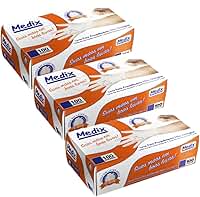 Medix Kit 3 Caixas Luva para Procedimento Não Cirúrgico Descartável Látex M com Pó 300 Unidades