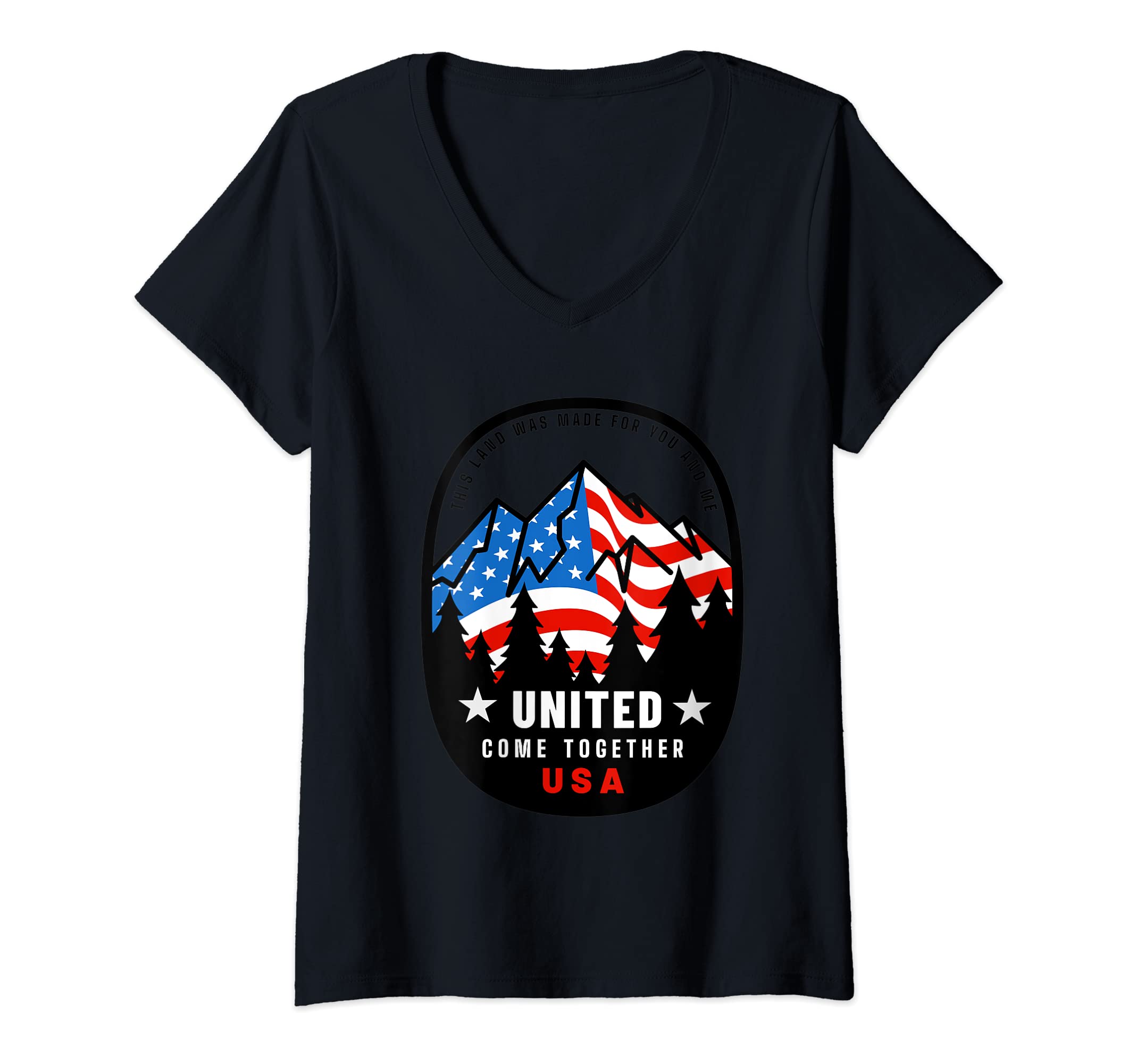 Womens This Land V-Neck T-Shirt
