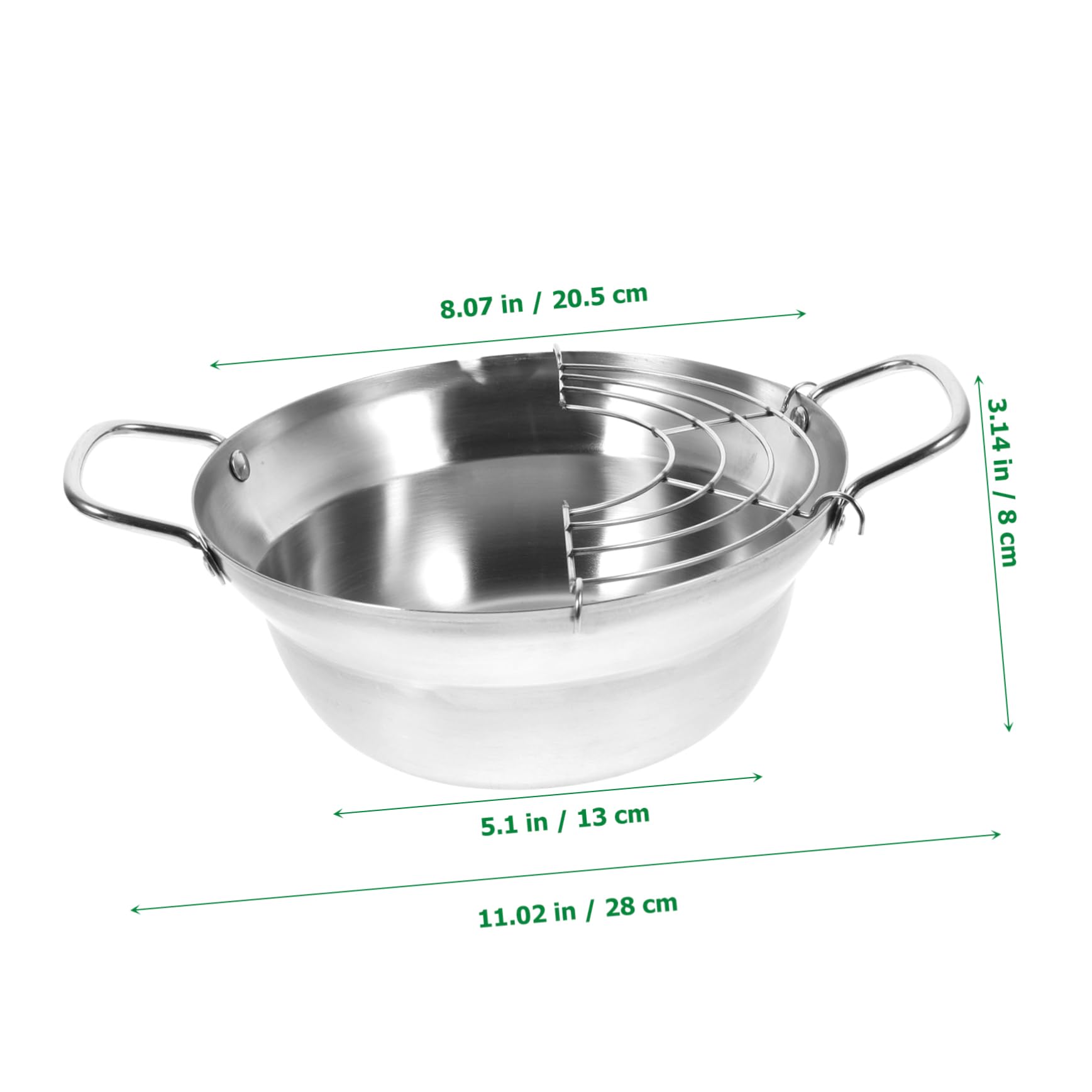 MAGICLULU Mini Japanese Tempura Fryer Pot Stovetop Deep Fryer Basket Non-stick Frying Pan