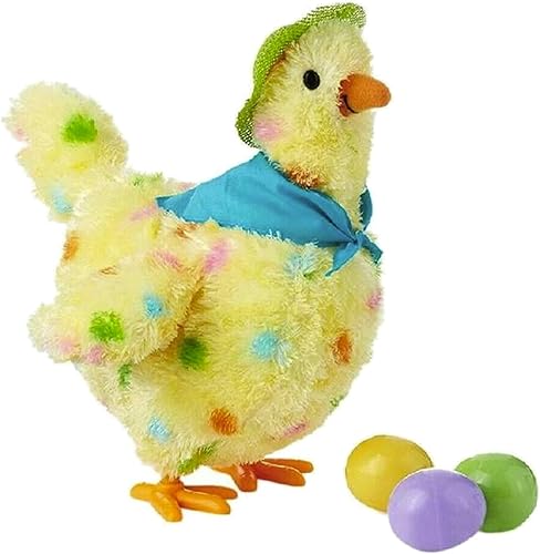 Miniatura 6 de Huevo de Pascua poniendo pollo de juguete con huevos, huevo de Pascua, gallina que baila y canta, animales de peluche interactivos para vacaciones