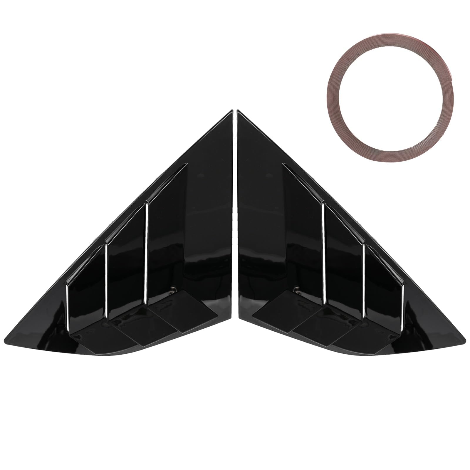 SPYKEY Pièces décoratives de Stores de Lunette arrière de Voiture pour Ford Focus St RS MK3 2012-2018 Hatchback,Persiennes de fenêtre latérale arrière Accessoires,B-Carbon Pattern