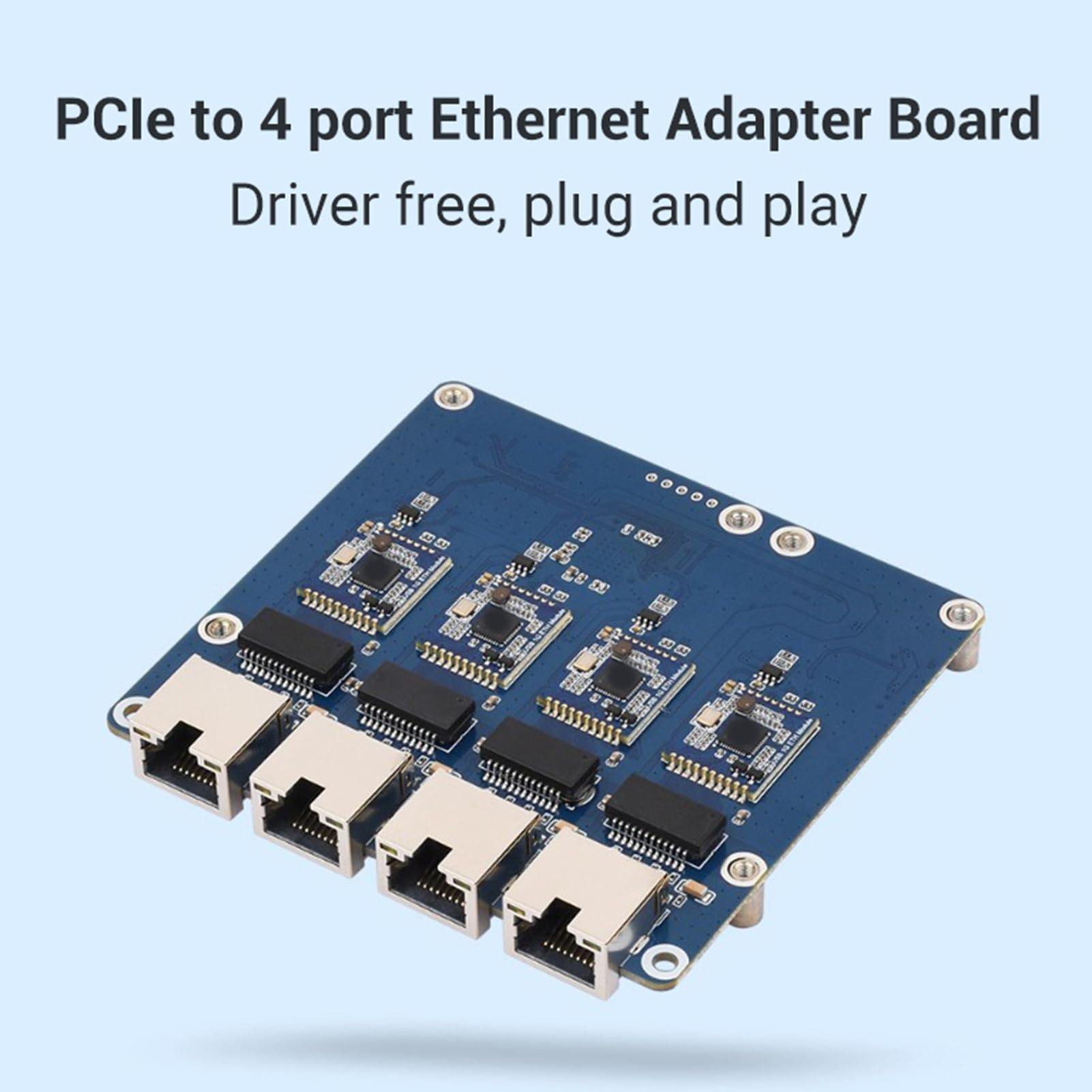 Aramox PCIe do 4 Portów Karta Sieciowa 2,5G, Układ RTL8156
