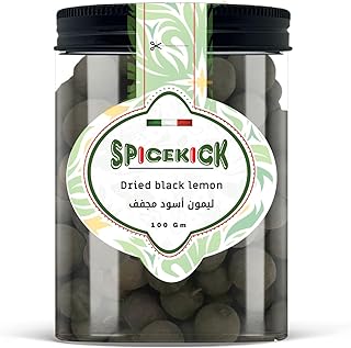 ليمون اسود مجفف من سبايس كيك، 100 غرام - ليمون مجفف طبيعي لعطر ونكهة مميزة - مثالي للطبخ والحساء والصلصات