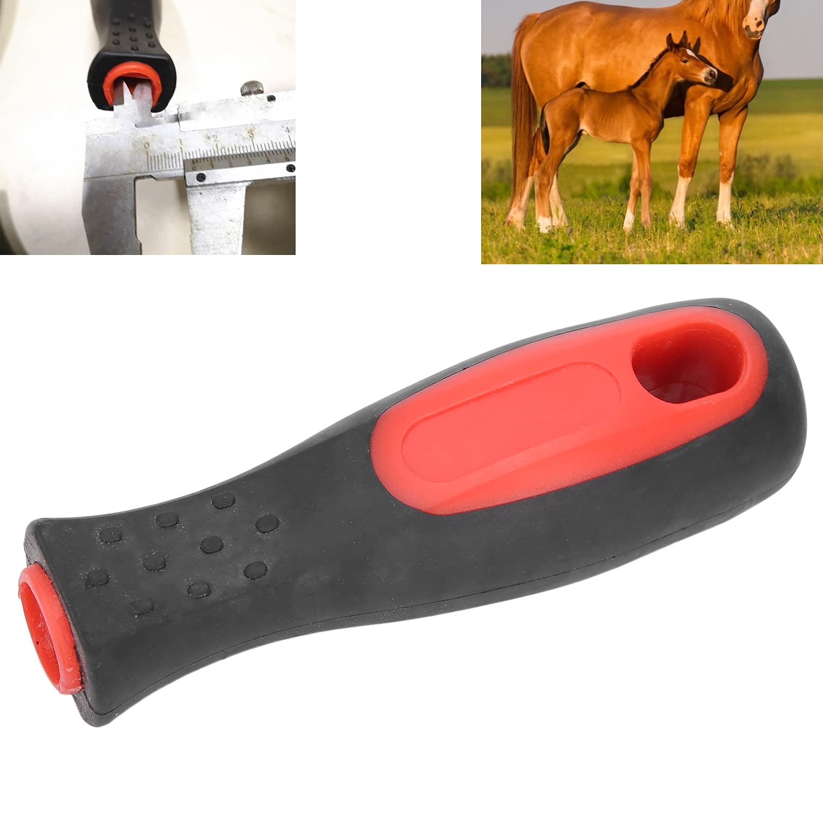 Naroote Steel Rasp Handle, File Replacement Handle File Handle Ergonomic for Horse for Farm, Red - Image 4