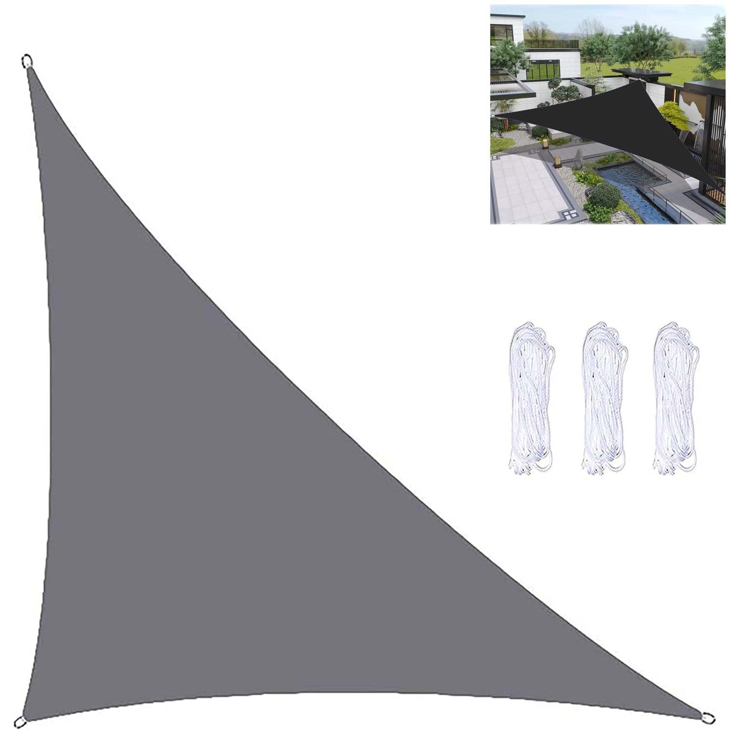 Voile d'ombrage protection solaire 3x4x5m | Toile ombrage extérieur imperméable triangulaire