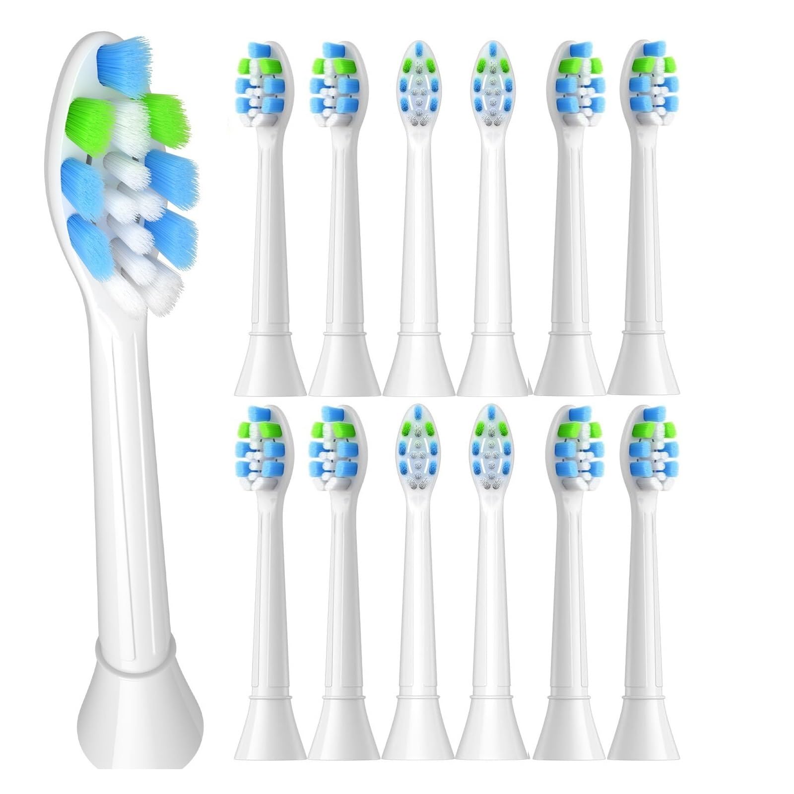 Cabezales de repuesto for cepillo dientes compatibles con cabezal eléctrico suave 4100 6500 6100 7500 5300 1100(12pcs)