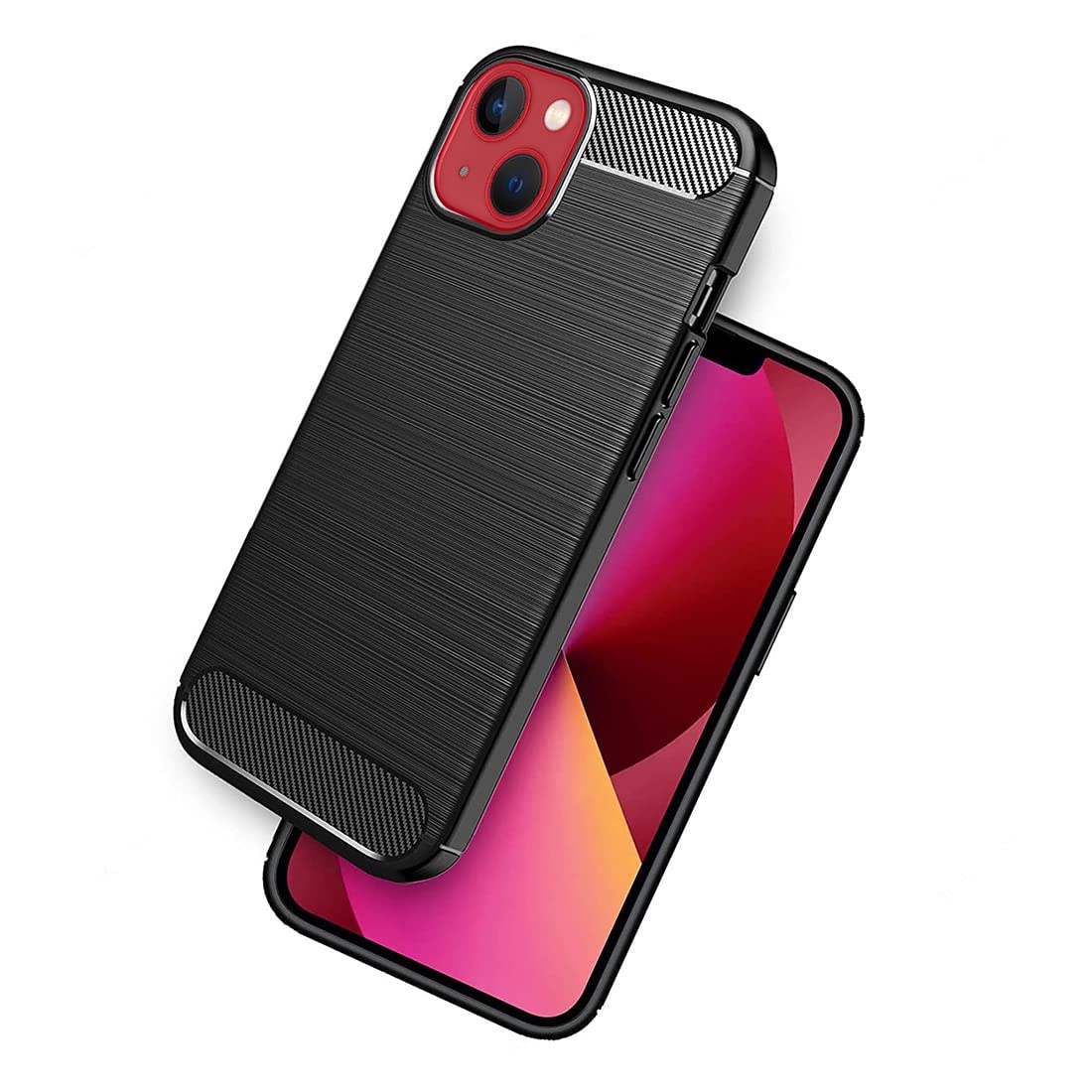 EtechnicBasic Case for Apple iPhone 13 (Carbon Fibre_Black)