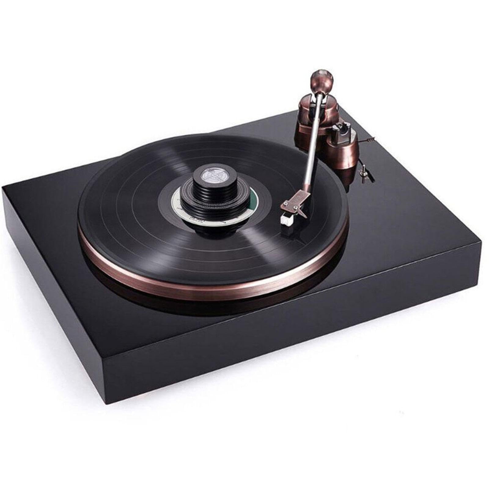 predolo Stabilizzatore di Peso per Dischi in Vinile, stabilizzatore per, Resistente, Robusto, ad Alte Prestazioni con a Bolla in Alluminio, Nero