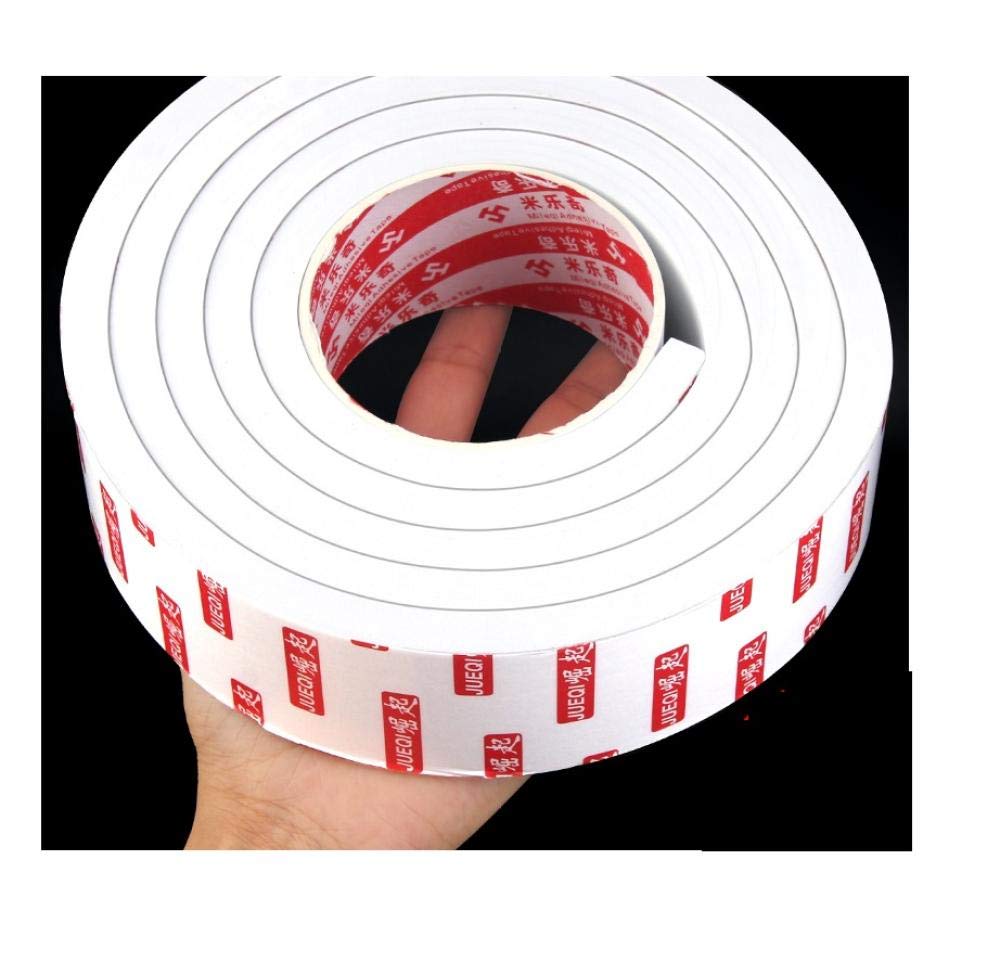Adesivo biadesivo spugnoso addensato, nastro in schiuma, adesivo in schiuma biadesivo bianco per ufficio-Larghezza 50mm * 2m * 5mm