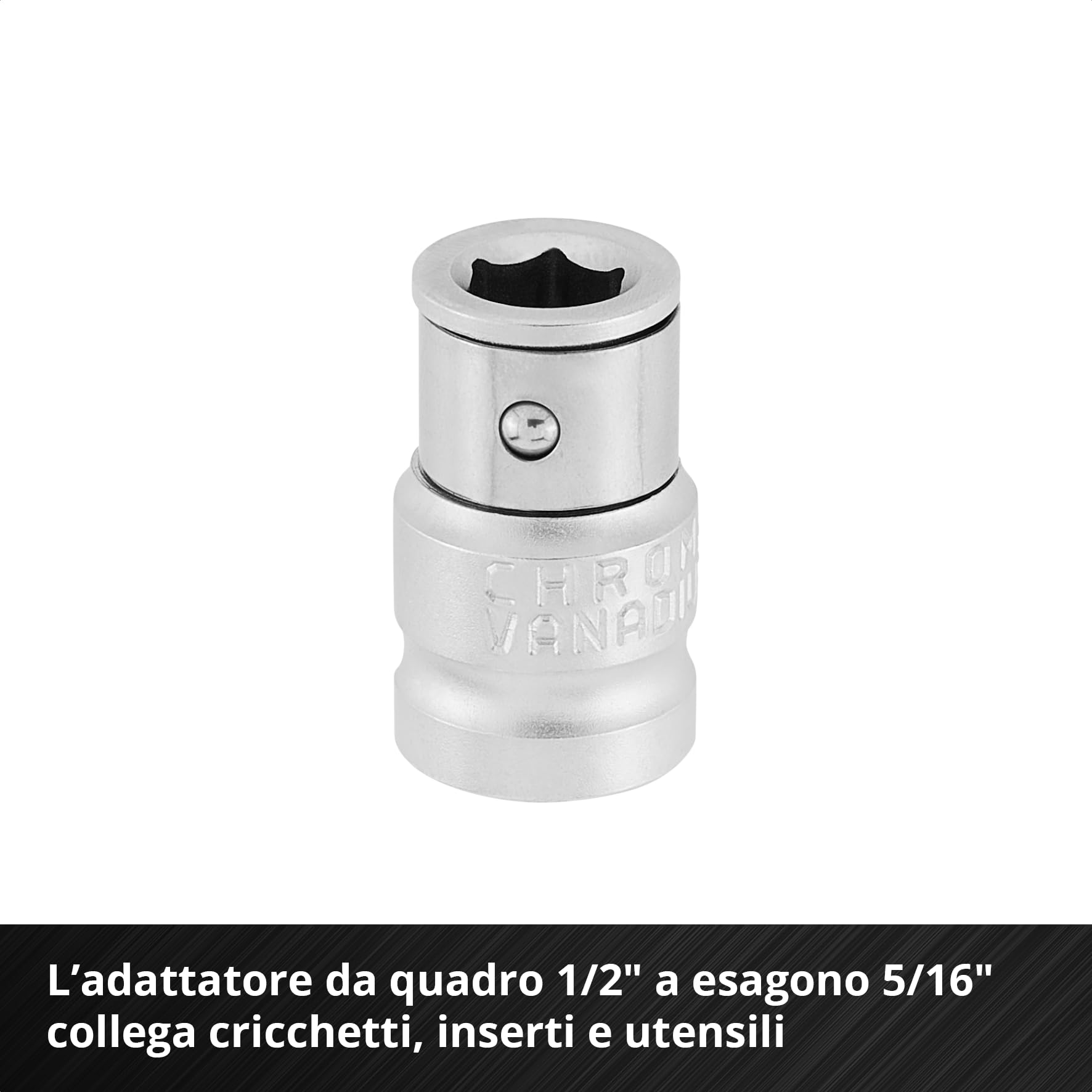 Einhell 110 pezzi set di bussole e cricchetto | Set di bussole | cricchetti | assortimento di inserti | impugnatura per cacciavite | chiavi esagonali | valigetta inclusa