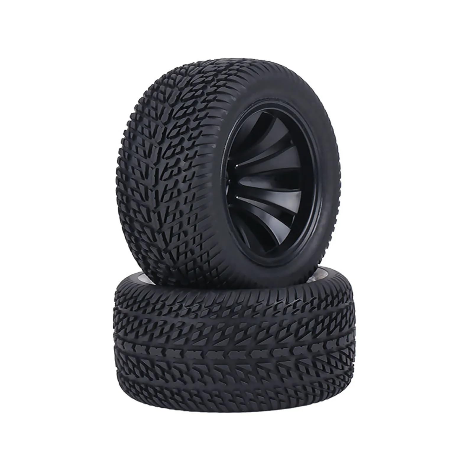 Per Racing 1:12 2 Pezzi Pneumatici Gomma Mozzi Plastica Ruota RC Modello Camion Auto Accessorio Assemblare Aggiornamento Modificato Sostituzione Sostituire Pneumatici