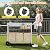 JY QAQA Grill Table for Weber 22" & 18" Original Kettle, Stand Cart for Jumbo Joe, Master-Touch, Performer Charcoal Grills with Sliding Lid Rack, Spacious Surface, Lockable Wheels for Outside