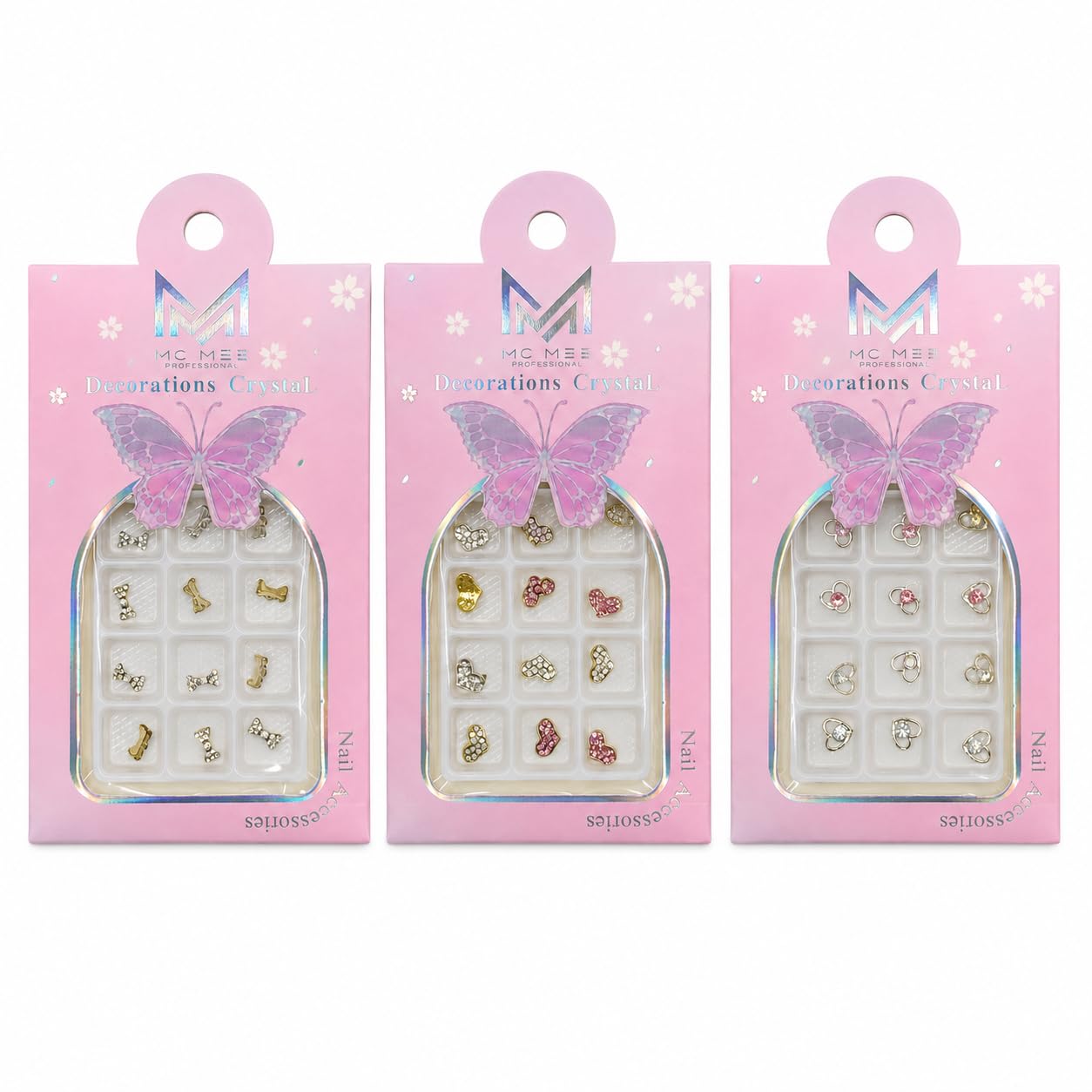 3D Rhinestone Nail Art Charms Set | Heart, Bow Assorted Crystal Decorations for Acrylic, Gel & Natural Nails | DIY Manicure Accessories for Women & Girls | Pack of 3-image-28