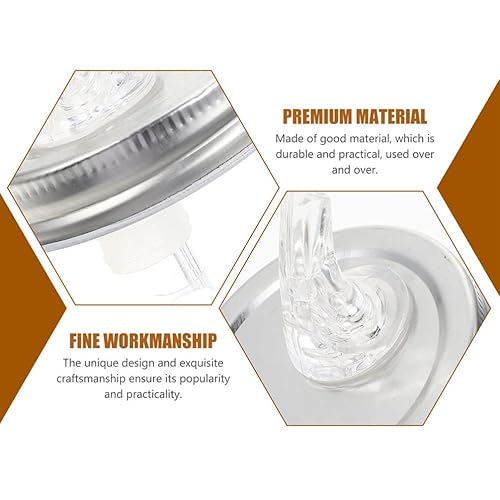 Miniatura 5 de HANABASS Tapas de tarro con boquillas para verter frasco, dispensador de mango para aceite de vino, jarabe y miel