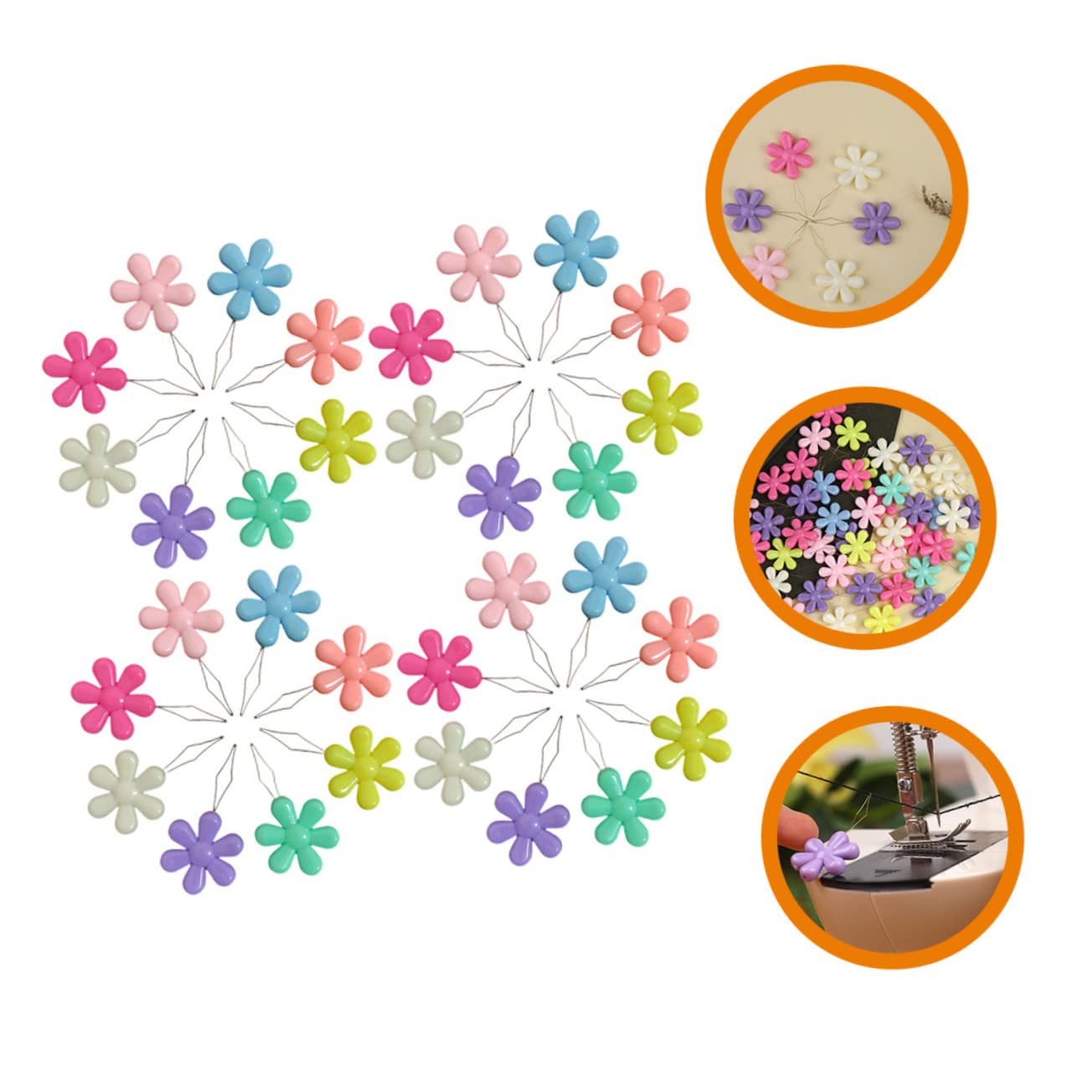 OSALADI 5 Set Flower Flowler per Filettatura Threadle Adgo Infila Ago Cucito A Mano Piccoli Infila-ago Porta Aghi da Cucito Forniture di Cucito Accessori da Ricamo Plastica 50 Pezzi*5