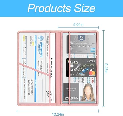 Miniatura 8 de Soporte para tarjeta de registro y seguro de automóvil, guantera de poliuretano para documentos esenciales, organizador de licencia de conducir para