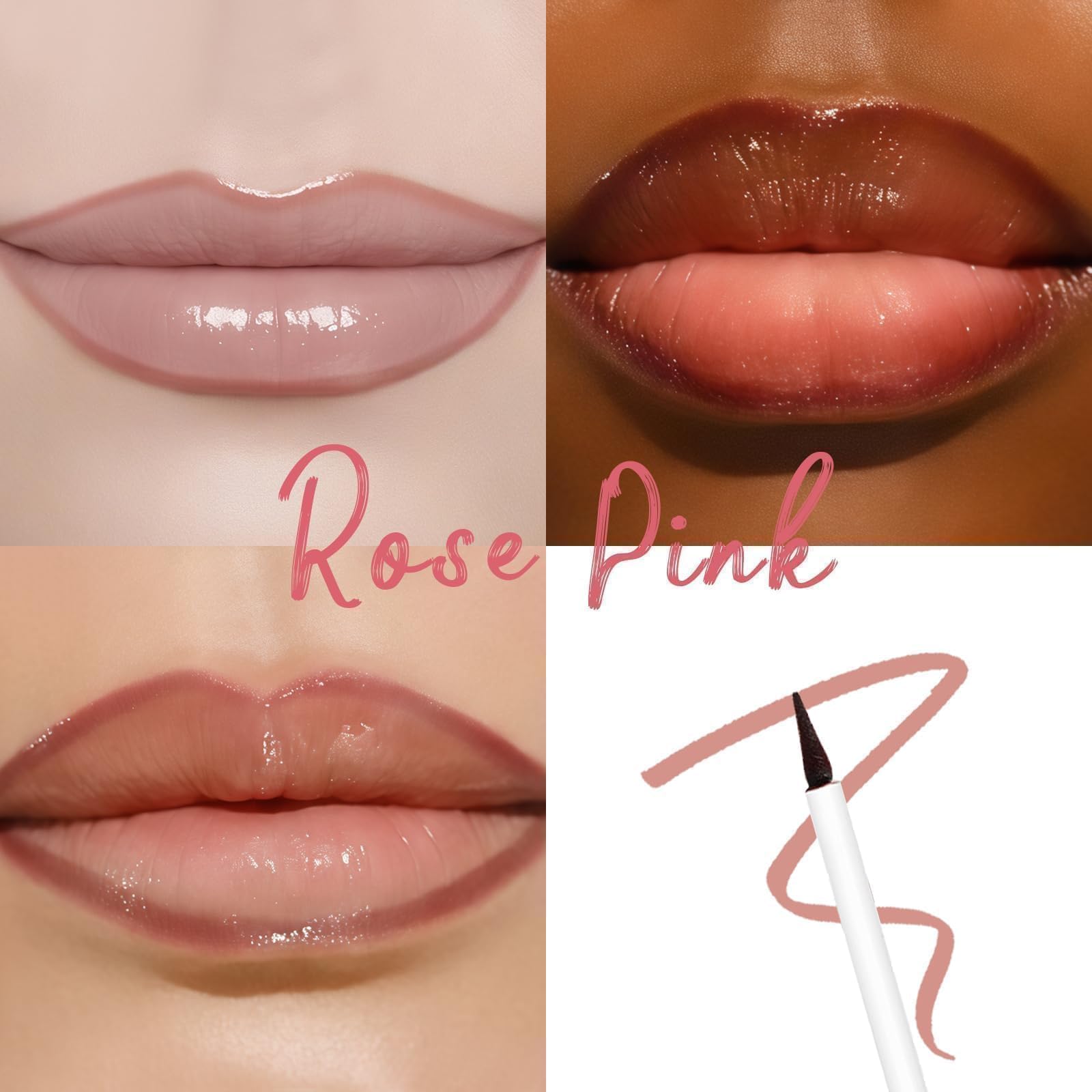Prreal Peel Off Lip Stain, Waterproof Tattoo Peel Off Lip Liner, Non-sticky Lips Liner Stain Long-lasting - Image 3
