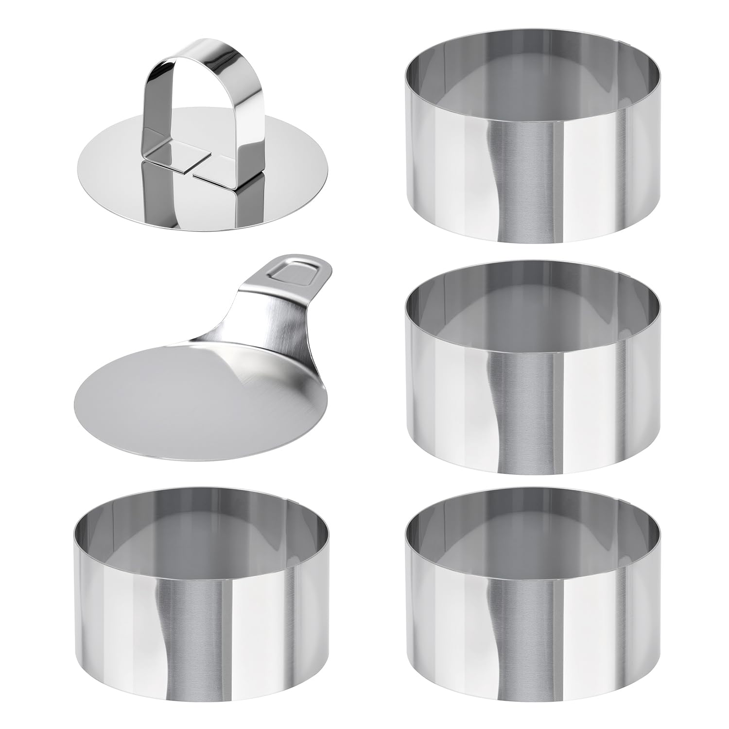 HULISEN 3” Round Cake Ring Mold, Stainless Steel Cooking Crumpet Rings — Amazon image 11