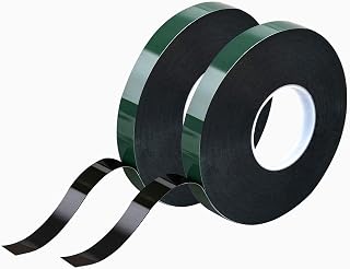 Double Sided Tape Heavy Duty(2 Rolls, Total 32.8 FT), Waterproof Strong Mounting Adhesive Foam Tape, High Temperature Resistant, Suitable for Automotive, LED Light Strips, Office DIY Home Decor.
