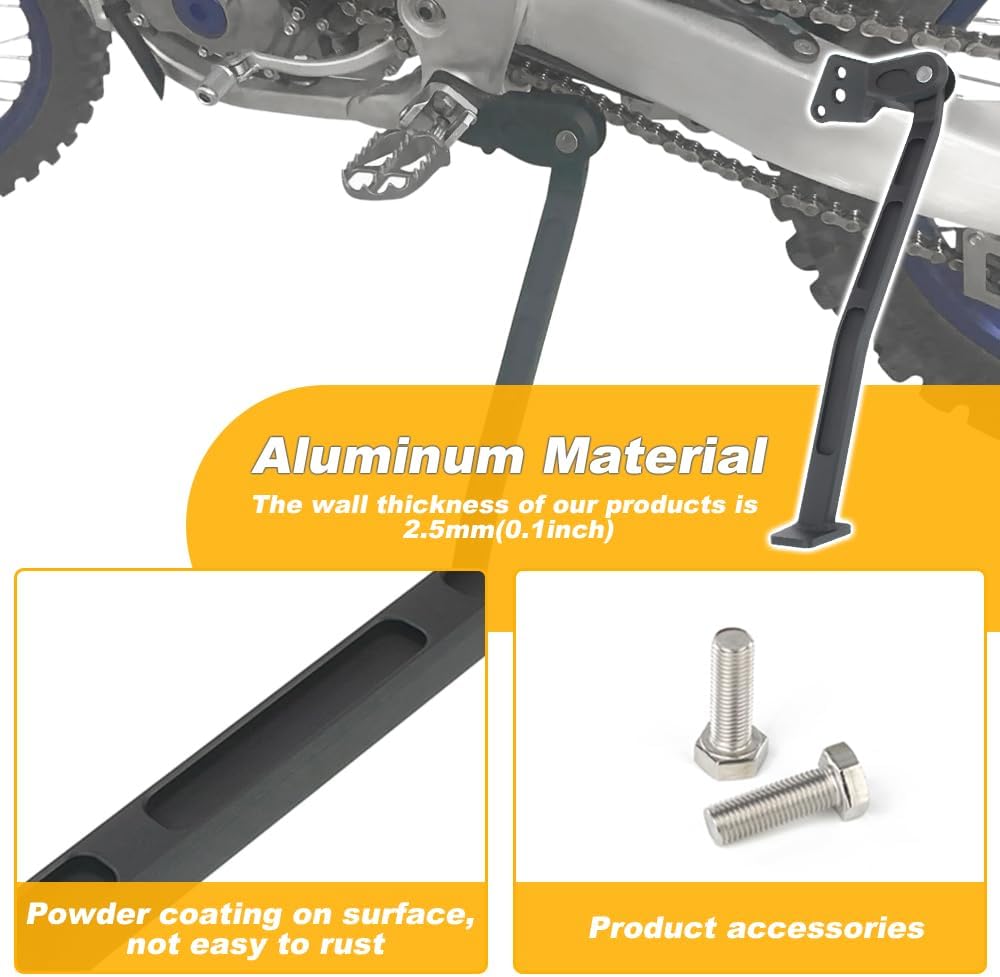 Dirt Bike Kickstand Fit for YZ250F/YZ450F 2014-2026, Motorcycle Foot Side Stand Support