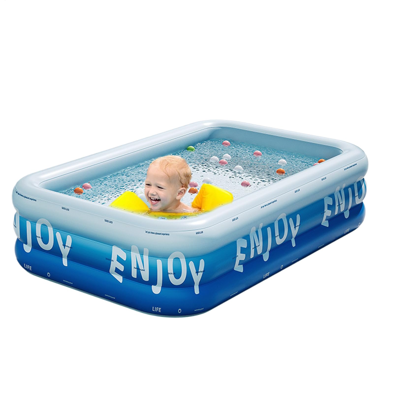 Piscina Gonfiabile Adulti Resistente Ispessita Trasportabile Gonfiabile | Piscina Gonfiabile Per Adulti E Bambini Relax Feste Estive All'Aperto In Cortile Giardino Portico Terrazza E Prato