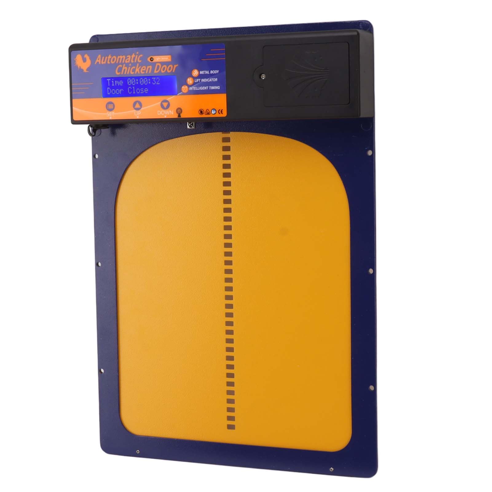 Automatic Chicken Coop Door, Programmable LED Display Chicken Doors Remote Control for Farm (Jewel Blue)